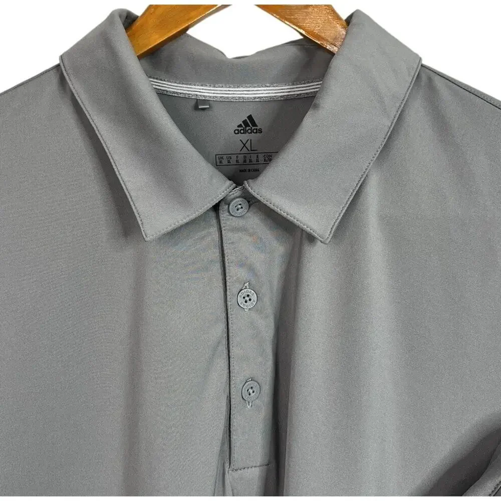 Lot of 4 Adidas Golf Polo Shirts Mens XL Gray & Black Short Sleeve Performance